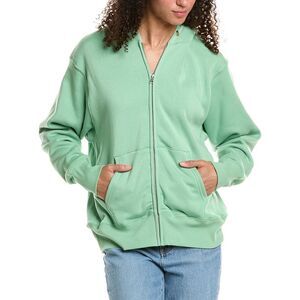 Katiejnyc Womens Dylan Oversized Zip Hoodie, Green